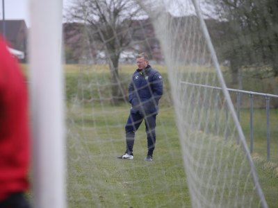 Gareth Stewart taking warm up session