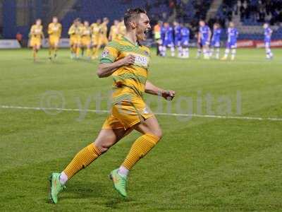 10.11.15 - Gillingham vs Yeovil -  Johnstones Paint Trophy Q-Finals Southern Section  -Connor Roberts of Yeovil celebrates scoring the vital penalty shoot-out winner.c) Huw Evans Agency