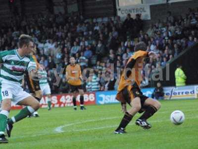 Kirk Jackson in action versus Wolverhampton Wanderers